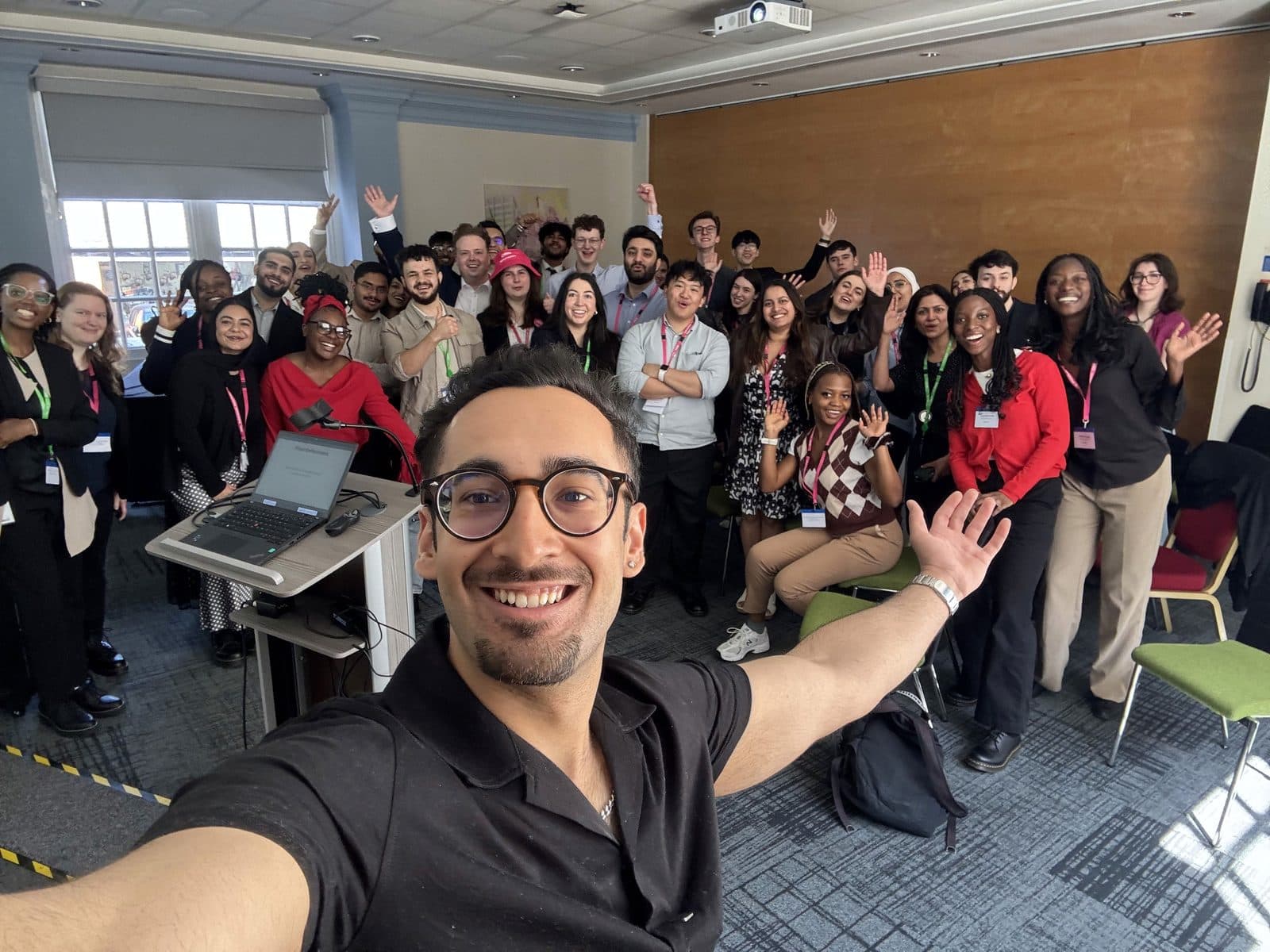 Dr Dev with the medical students at his BMA National Conference workshop